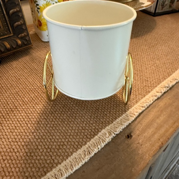 Target Gold and White Bicycle Planter - Picture 4 of 6